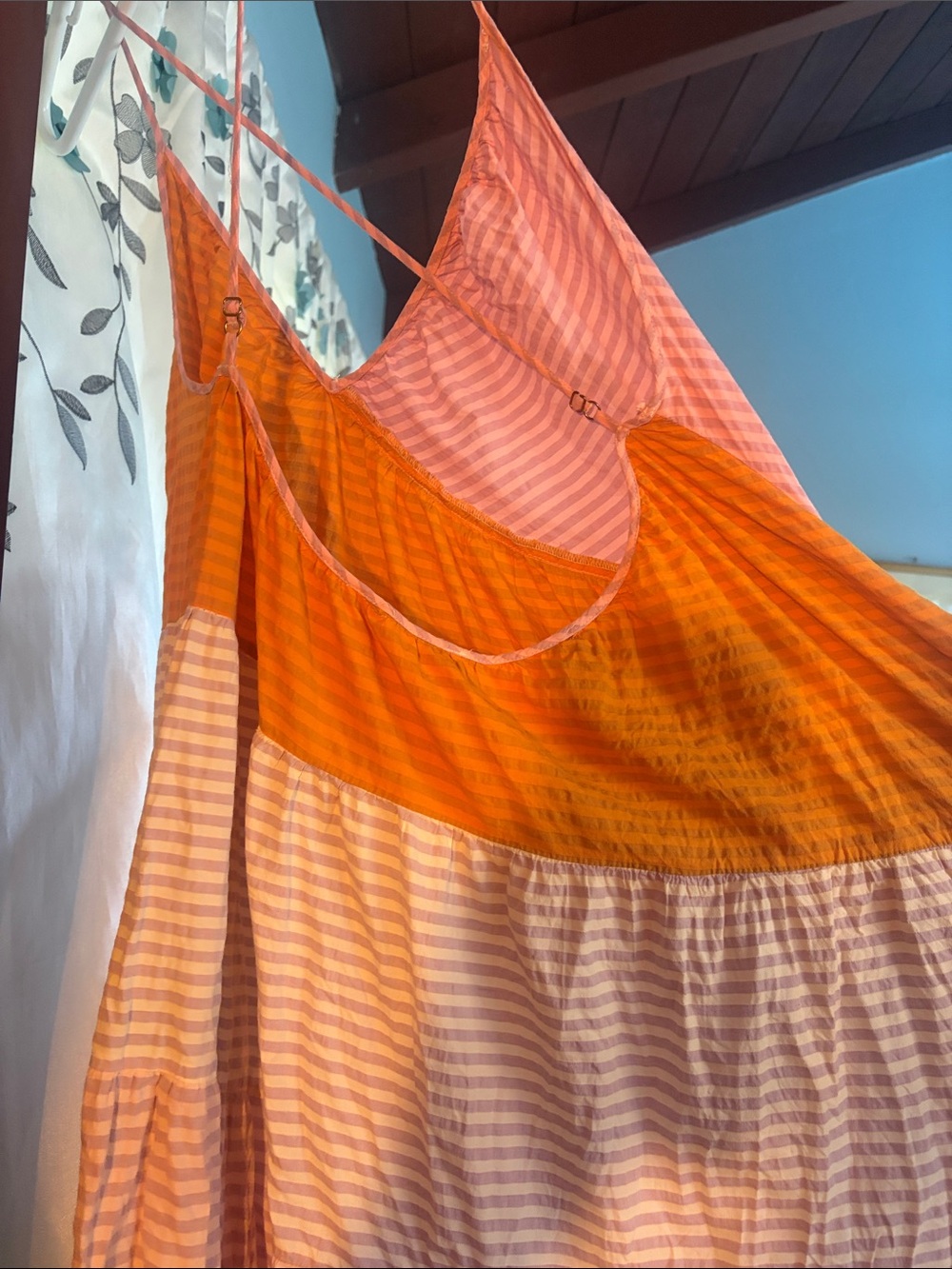 Free People Pink, Orange, Yellow Striped Maxi Dress - flawed - Picture 4 of 6
